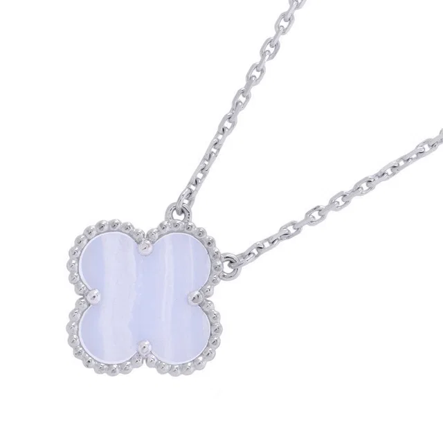 Van Cleef & Arpels Vintage Alhambra NecklaceVCARD34900 18K White Gold in White from GALLERY RARE