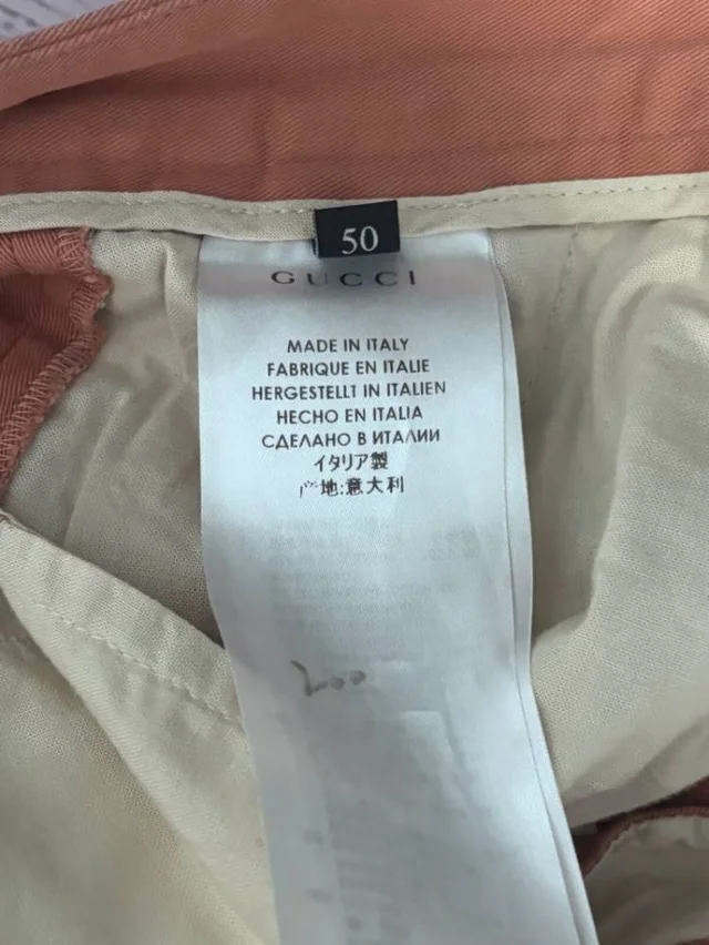Gucci Men's Chino Trousers size 50 Peach Size: XXXL in Orange from Oxfam Online Shop, photo 3 of 3