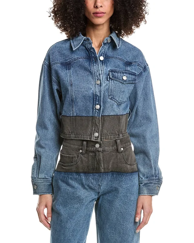 3.1 Phillip Lim Two-Toned Denim Cropped Shirt Jacket, image 1 of 1 from Gilt