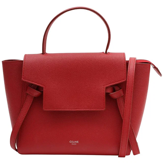 Celine Belt Bag Nano in Red in Red Leather from VINTAGE QOO TOKYO