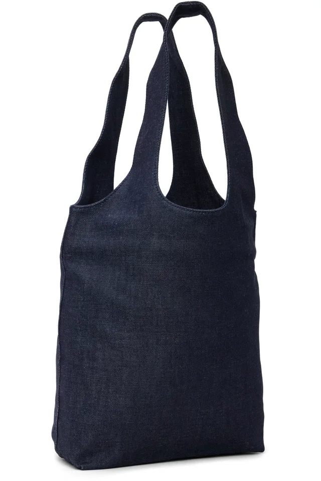 A.P.C. Navy Ninon Small Denim Tote, photo 3 of 4 from SSENSE