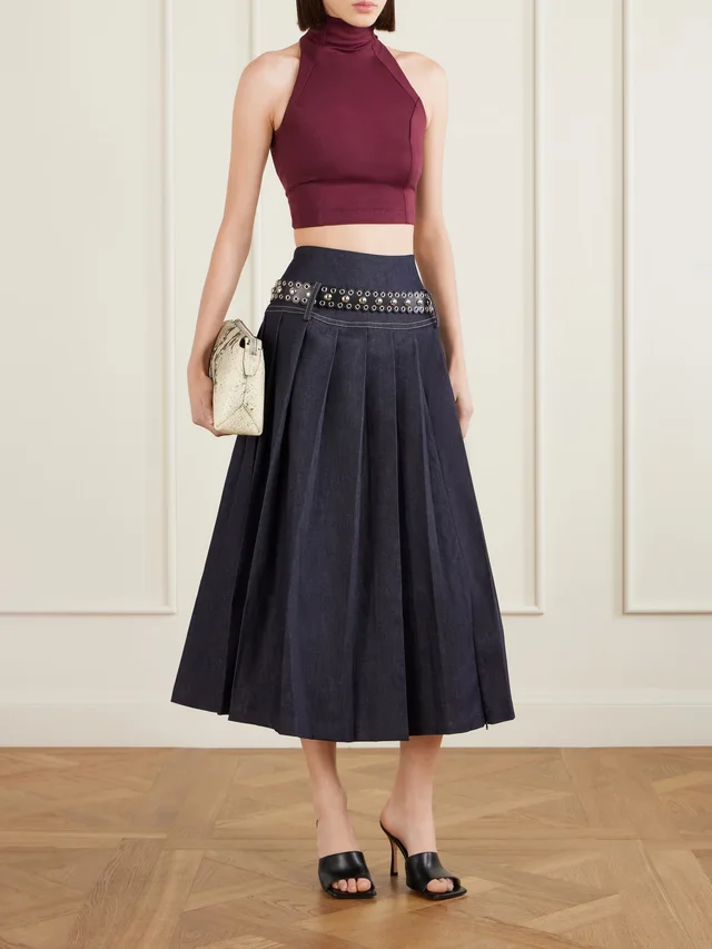 TOLU COKER Cropped open-back jersey top in Red, photo 2 of 2 from NET-A-PORTER (Canada)