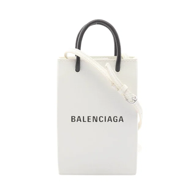 Balenciaga SHOPPING PHONE HOLDER leather shoulder bag in Leather from LuxUness