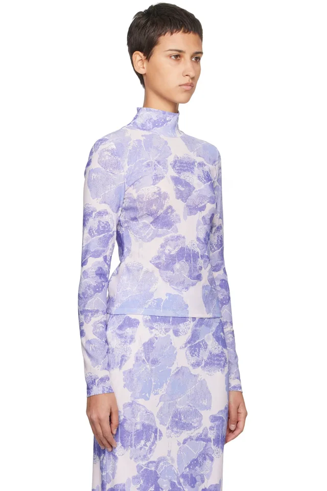 Staud Purple Helvin Turtleneck, photo 2 of 4 from SSENSE