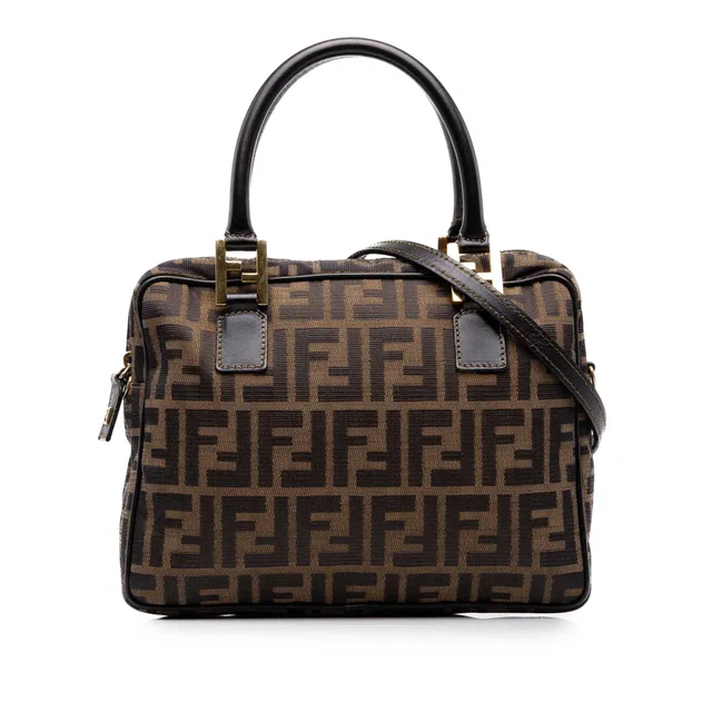 Brown Fendi Zucca Canvas Satchel in Brown Canvas from Designer Revival