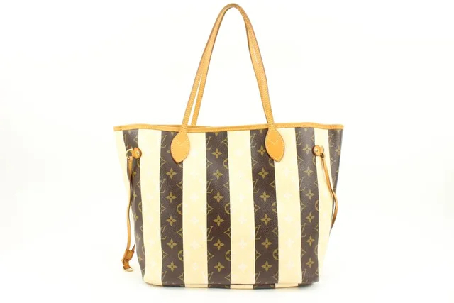 Louis Vuitton Limited Monogram Stripe Rayures Neverfull MM Tote in Canvas from Bagriculture