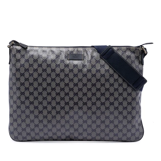 Brown Gucci GG Crystal Crossbody in Brown Coated canvas from Designer Revival