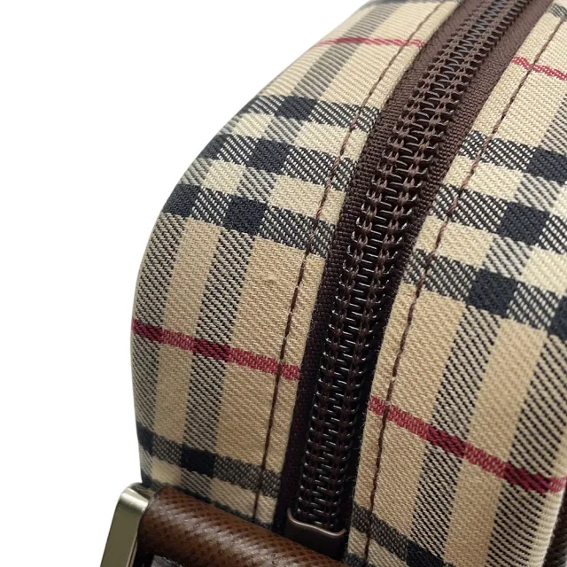 Burberry Nova Check Shoulder Bag Beige/Black/Red Canvas Leather in Black Canvas from GALLERY RARE, photo 8 of 16