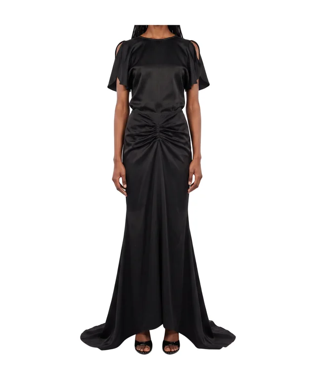 Victoria Beckham Isabella Satin Maxi Skirt, photo 2 of 4 from SENSER
