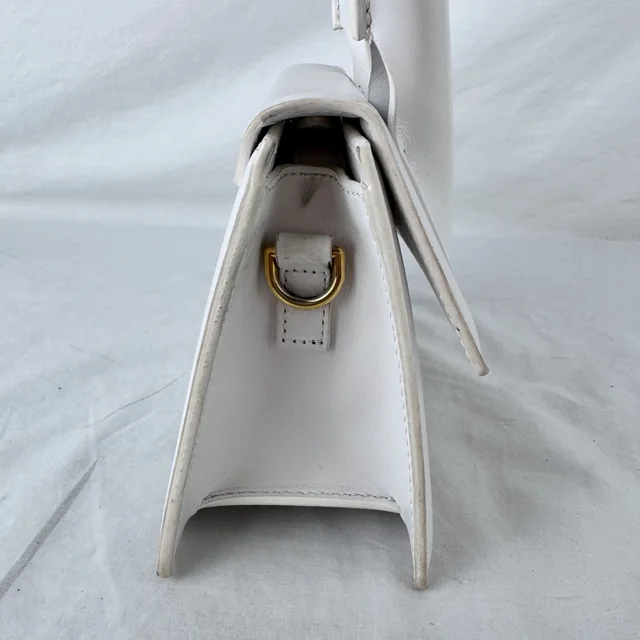 Jacquemus Le Chiquito Moyen White Bag in White Calfskin leather, Metal from Reowned, photo 3 of 12