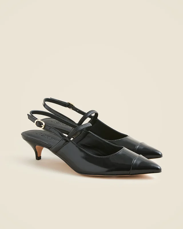 J.Crew Robin Mary Jane kitten heels in spazzolato leather in Black from J.Crew (Canada), photo 1 of 1