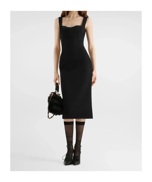 Dolce & Gabbana double-wool crêpe dress, photo 2 of 5 from SENSER