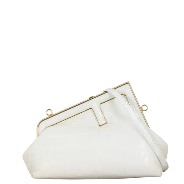 Fendi First Small Clutch in Crocodile from Luxe.It.Fwd