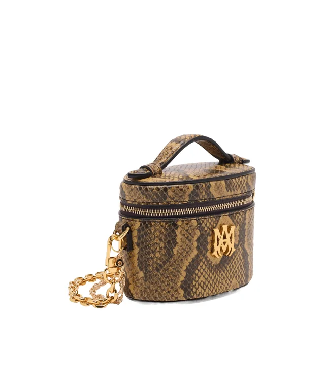 Amiri nano snake-effect logo-plaque vanity mini bag, photo 2 of 8 from SENSER