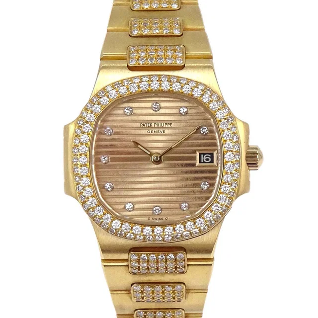 Patek Philippe Nautilus Mini 28mm Ref.4700/53 Quartz Watch 18KYG Diamond from AMORE Vintage Tokyo
