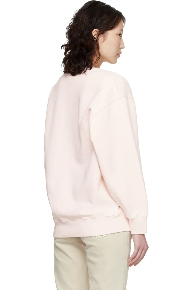 Maison Kitsuné Pink Baby Fox Oversize Sweatshirt, photo 3 of 4 from SSENSE