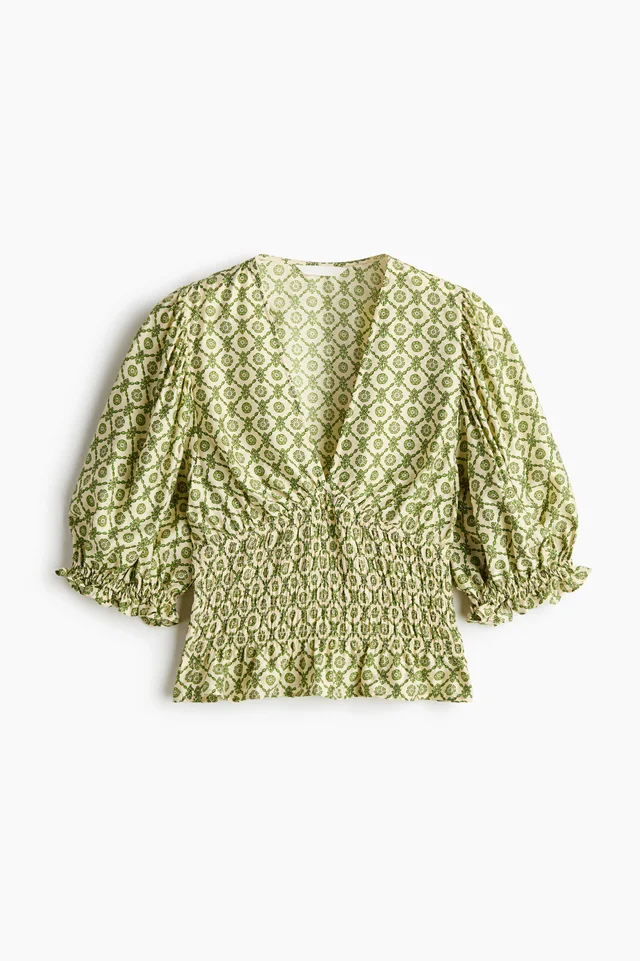 H&M Smocked-Waist Blouse, photo 2 of 2 from H&M (Canada)