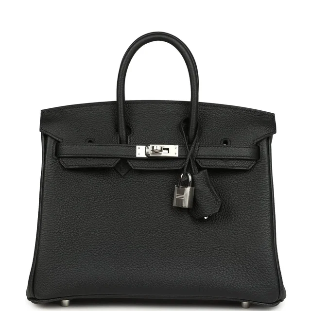 Hermès Birkin 25 Black Togo Palladium Hardware in Black Togo leather from Madison Avenue Couture