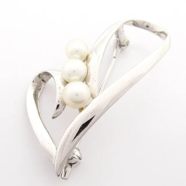 Mikimoto Brooch Silver Cream Pearl in silver|gray from Poshmark