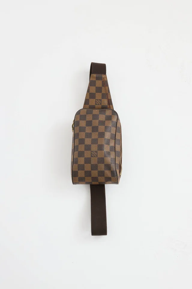 Louis Vuitton 2003 Damier Ebene Geronimos Bag in Brown Coated canvas from VSP Consignment