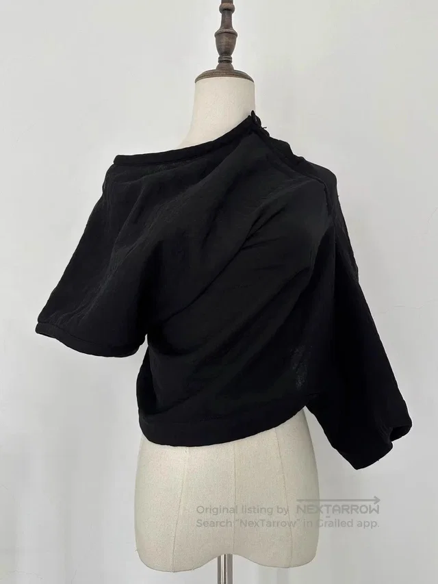 Comme des Garçons 1990 Mainline Asymmetric Short Sleeve Padded S in black from Grailed