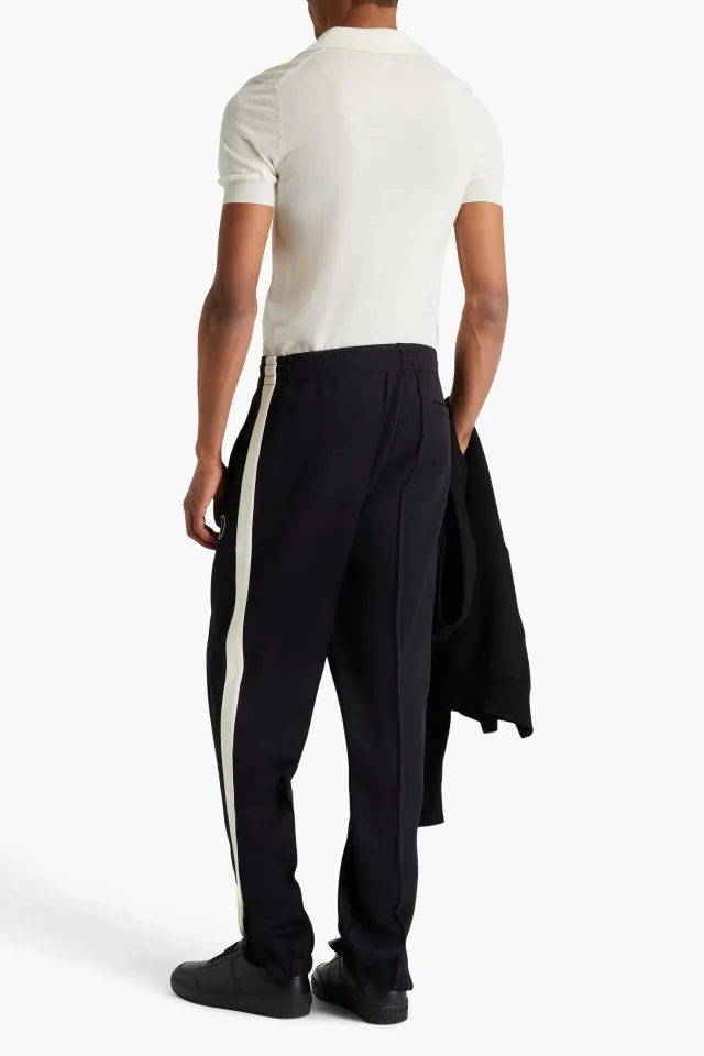 Dunhill Striped Jersey Track Pants in Black, photo 3 of 4 from THE OUTNET