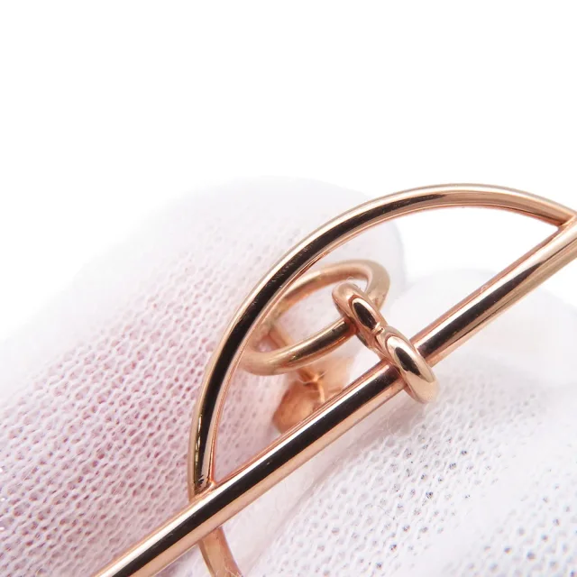 Hermès Echappee Loop Earrings Size PM 18K Pink Gold in Pink from GALLERY RARE, photo 6 of 11