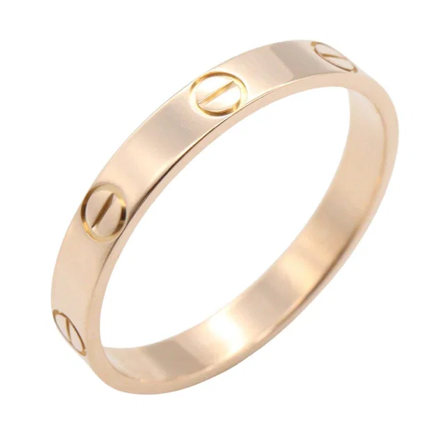 Cartier Mini Love Au750 Pink Gold Ring Size 20 in Pink from LuxUness