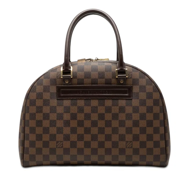 Brown Louis Vuitton Damier Ebene Nolita Handbag in Brown Leather from Designer Revival