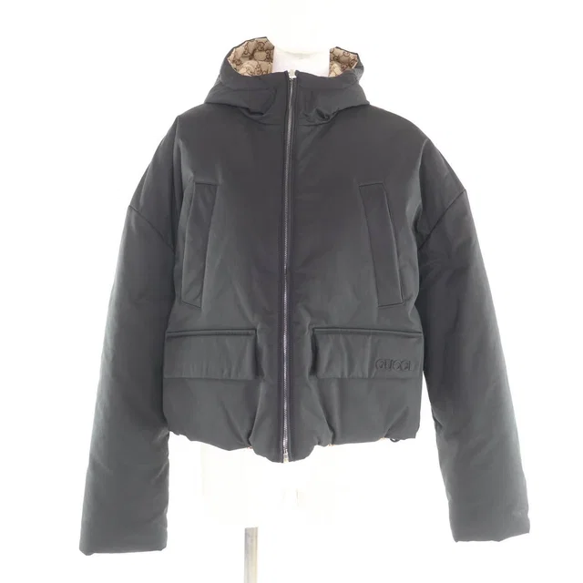 Gucci Made Reversible Logo Patch GG Canvas Jacket Black in Black Canvas from The Reluxe
