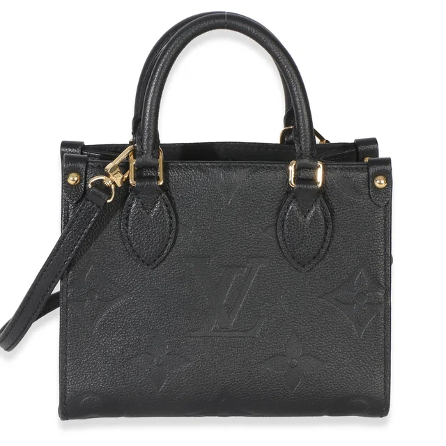 Louis Vuitton Black Monogram Empreinte Onthego Bb Leather Handbag in Black Leather from HEWI