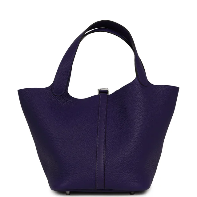 Hermès Picotin Lock 22 Purple Clemence Palladium Hardware in Purple Clemence leather from Madison Avenue Couture, photo 2 of 2