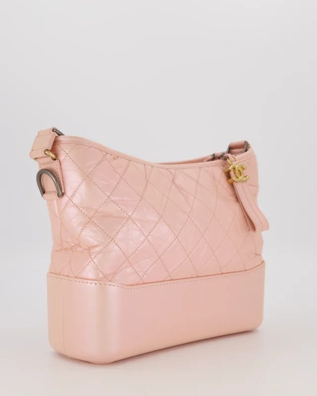 Chanel Large Gabrielle Bag in Light Pink Crumpled Calfskin Leather with Mixed Hardware in Pink Calfskin from Sellier, photo 3 of 19