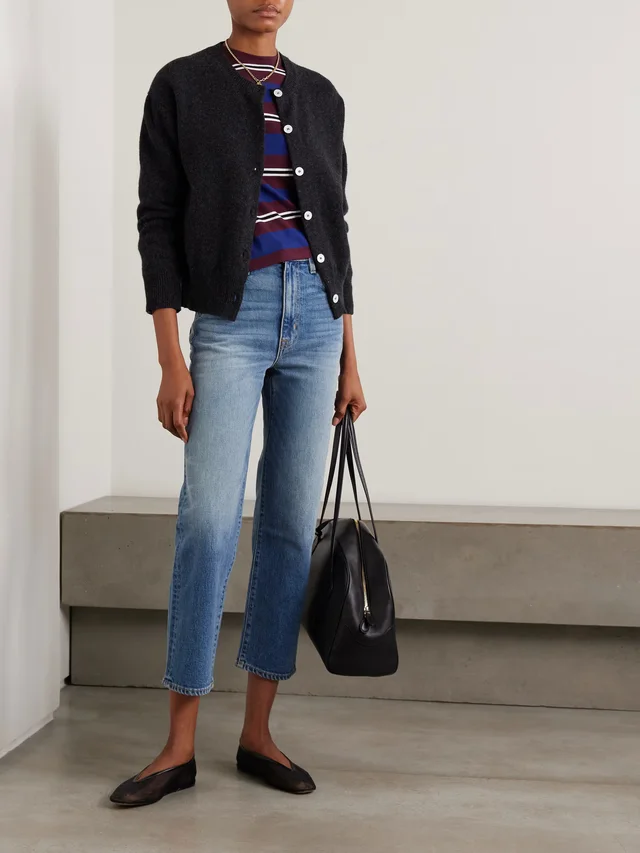 SLVRLAKE London Crop high-rise straight-leg jeans in Blue, photo 2 of 2 from NET-A-PORTER (Canada)
