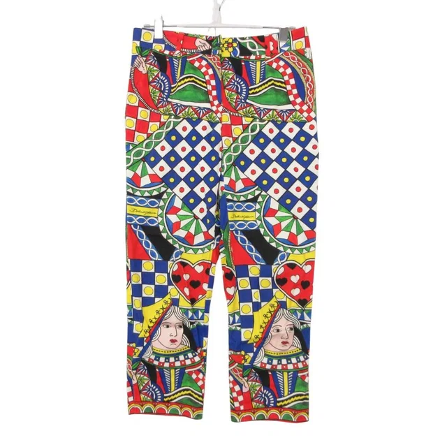Dolce & Gabbana Pants All Over Pattern Multicolor in Multicolor from The Reluxe