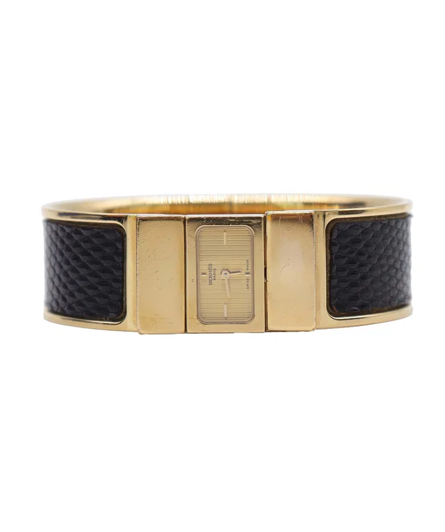 Hermès Loquet LO1 201 Bangle Watch Vintage Women's Watch Gold Quartz Loquet in Gold from Luxury Promise