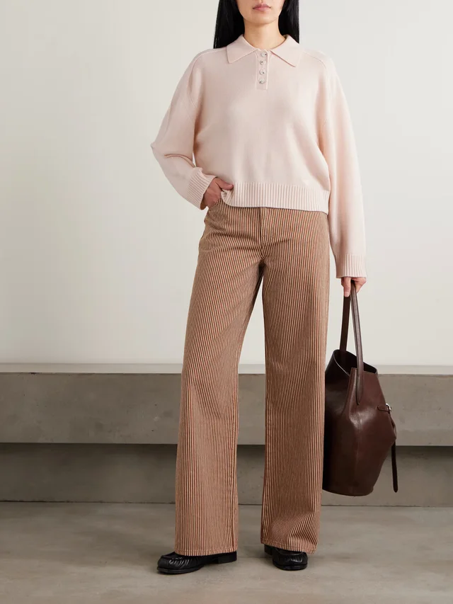 LOULOU DE SAISON Homere embroidered cashmere sweater in Pink, photo 2 of 2 from NET-A-PORTER (Canada)