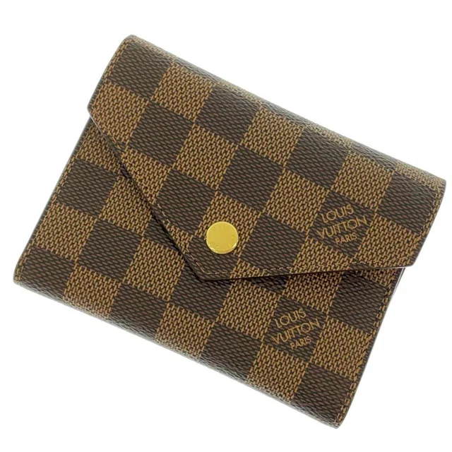 Louis Vuitton Portefeuille Victorine RedN41659 Damier Ebene Canvas in Brown Canvas from GALLERY RARE