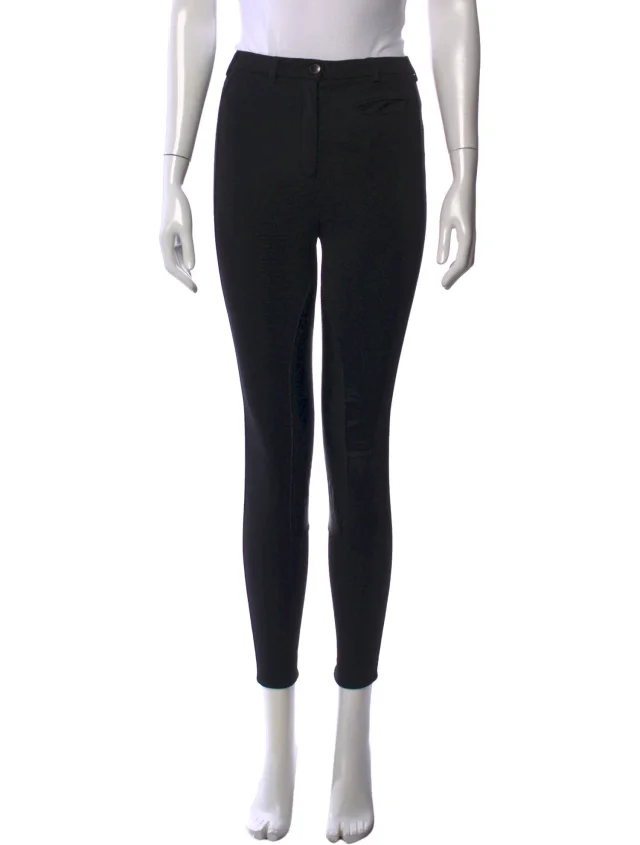 Burberry Skinny Leg Pants in black Leather from The RealReal