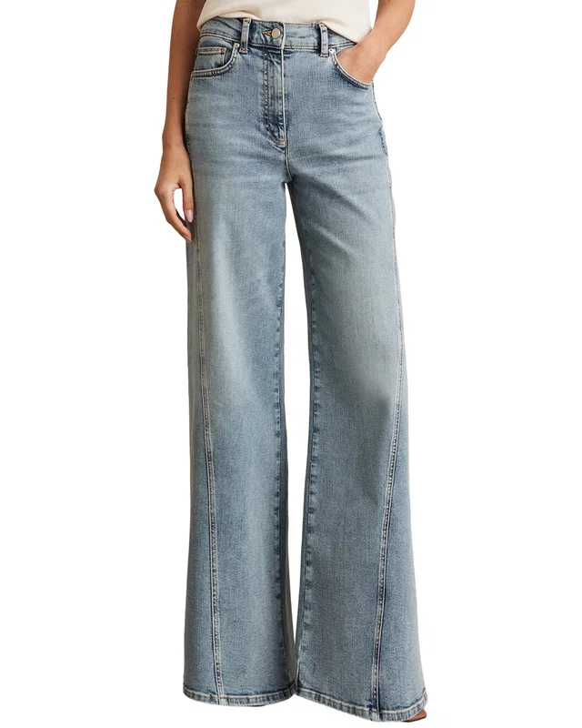 Reiss Fern Twist Seam Wide Leg Jean, image 1 of 1 from Gilt
