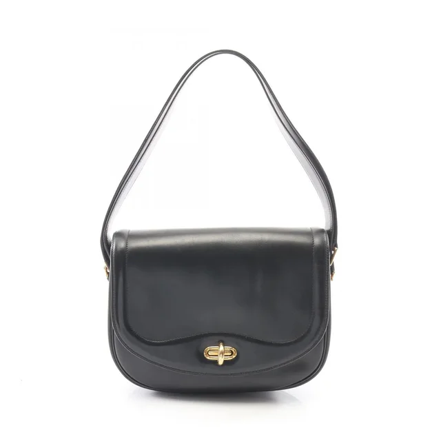 Hermès Handbag Sac Moto Black Calfskin in Black Calfskin from The Reluxe