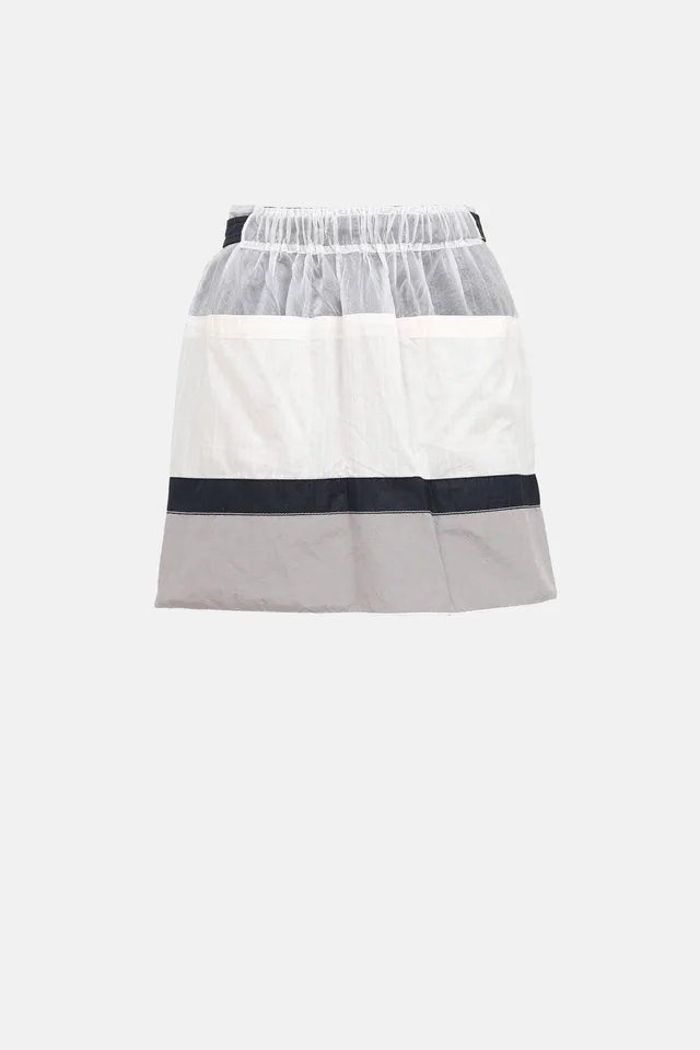 Balenciaga 2016 Paneled Mini Skirt in Silk from VSP Consignment, photo 2 of 2