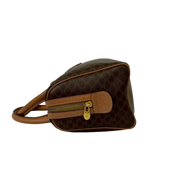 Celine Macadam Triomphe Leather 2way Shoulder Bag in Brown Leather from LuxUness, photo 5 of 13