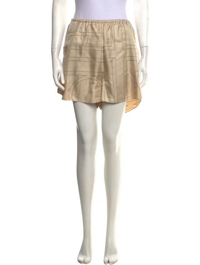 TOTEME Silk Mini Shorts in Silk from The RealReal