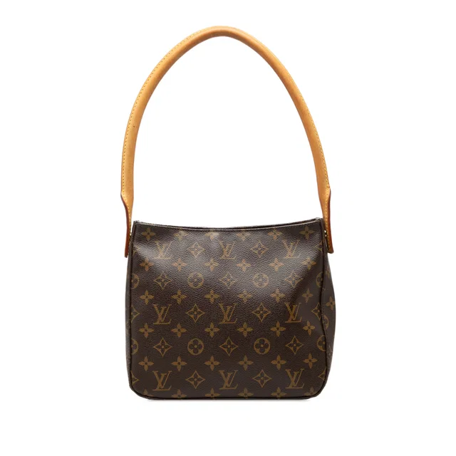 Brown Louis Vuitton Monogram Looping MM Shoulder Bag in Brown Coated canvas from Designer Revival