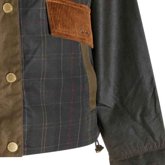 Barbour Cropped wax‑jacket with corduroy trim, photo 3 of 8 from SENSER