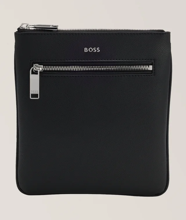 BOSS Daxter Leather Envelope Bag in Black from Harry Rosen, photo 1 of 1