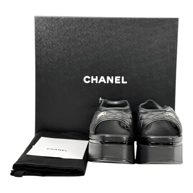 Chanel 23A Quilted Platform Shoes - Size 38 from Luxury Promise