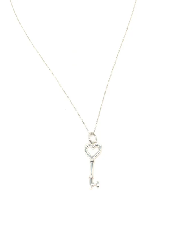 Tiffany & Co. Key Heart Silver Necklace in Silver from A Retro Tale, photo 2 of 2