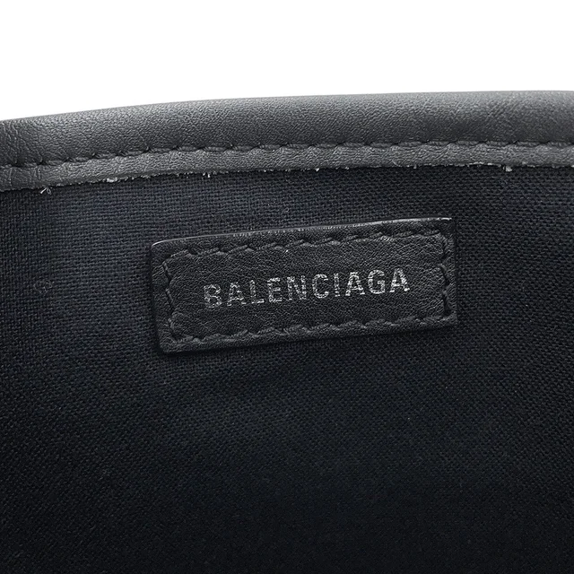 Balenciaga Navy Cabas Perforated 2-Way Bag Gray390346 Leather Canvas Size XS in Navy Canvas from GALLERY RARE, photo 8 of 8